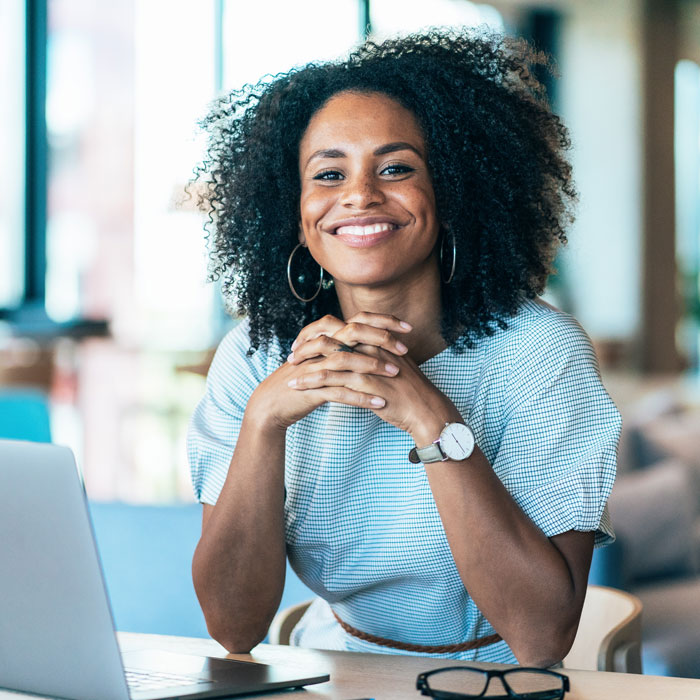Financial advisor reviewing insights dashboard